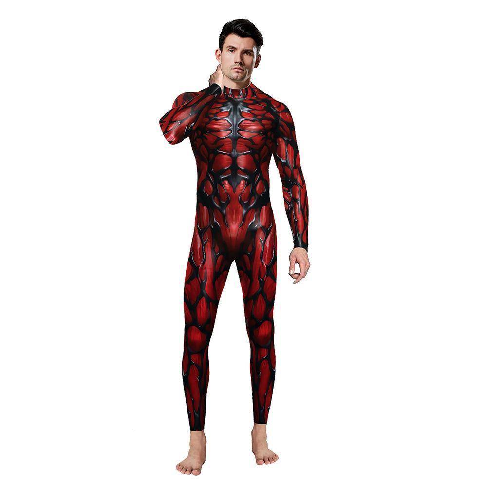 Venom Cosplay Costume Jumpsuit Halloween Party Bodysuit Outfit Zentai for Adults Men - Azufun