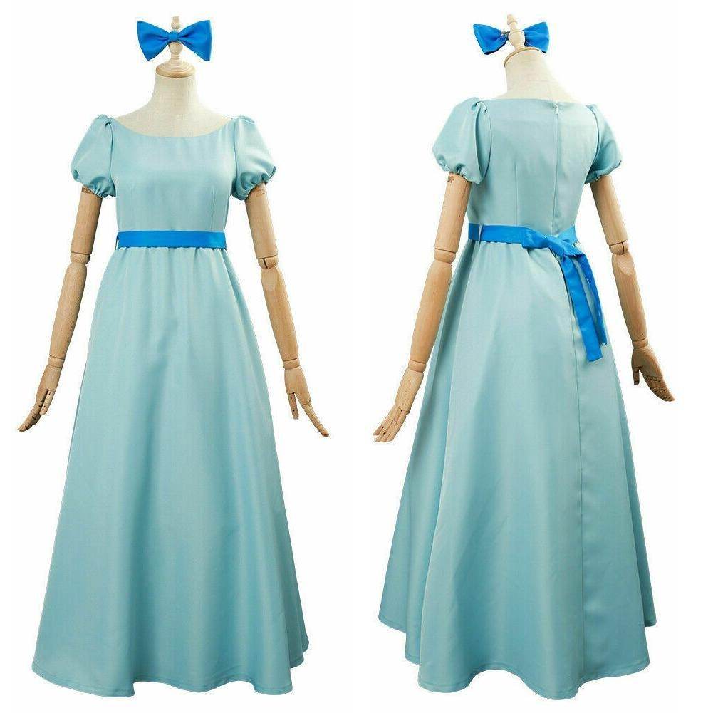 Wendy Darling Peter Pan Cosplay Costume Princess Dress for Women - Azufun