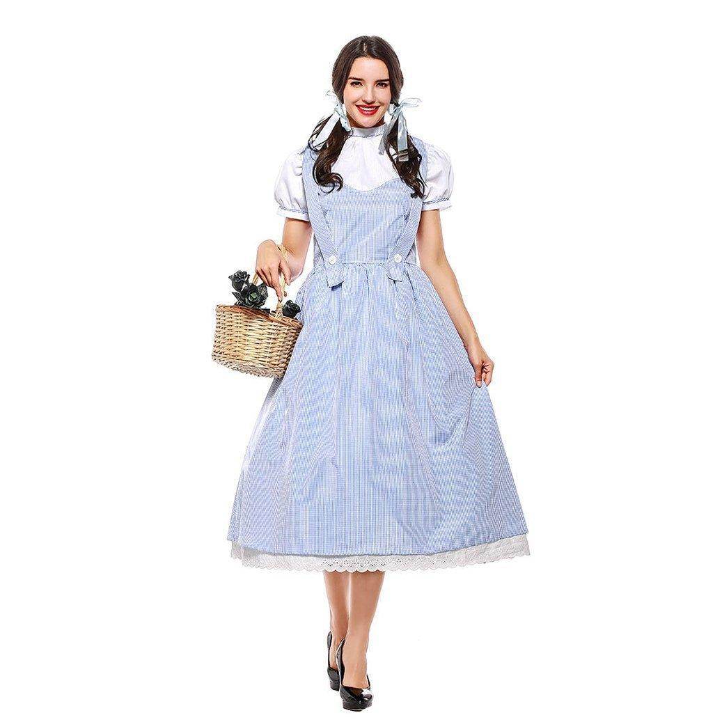 Wizard of Oz Dorothy Costume Dress Maid Alice for Women XXL Size - Azufun