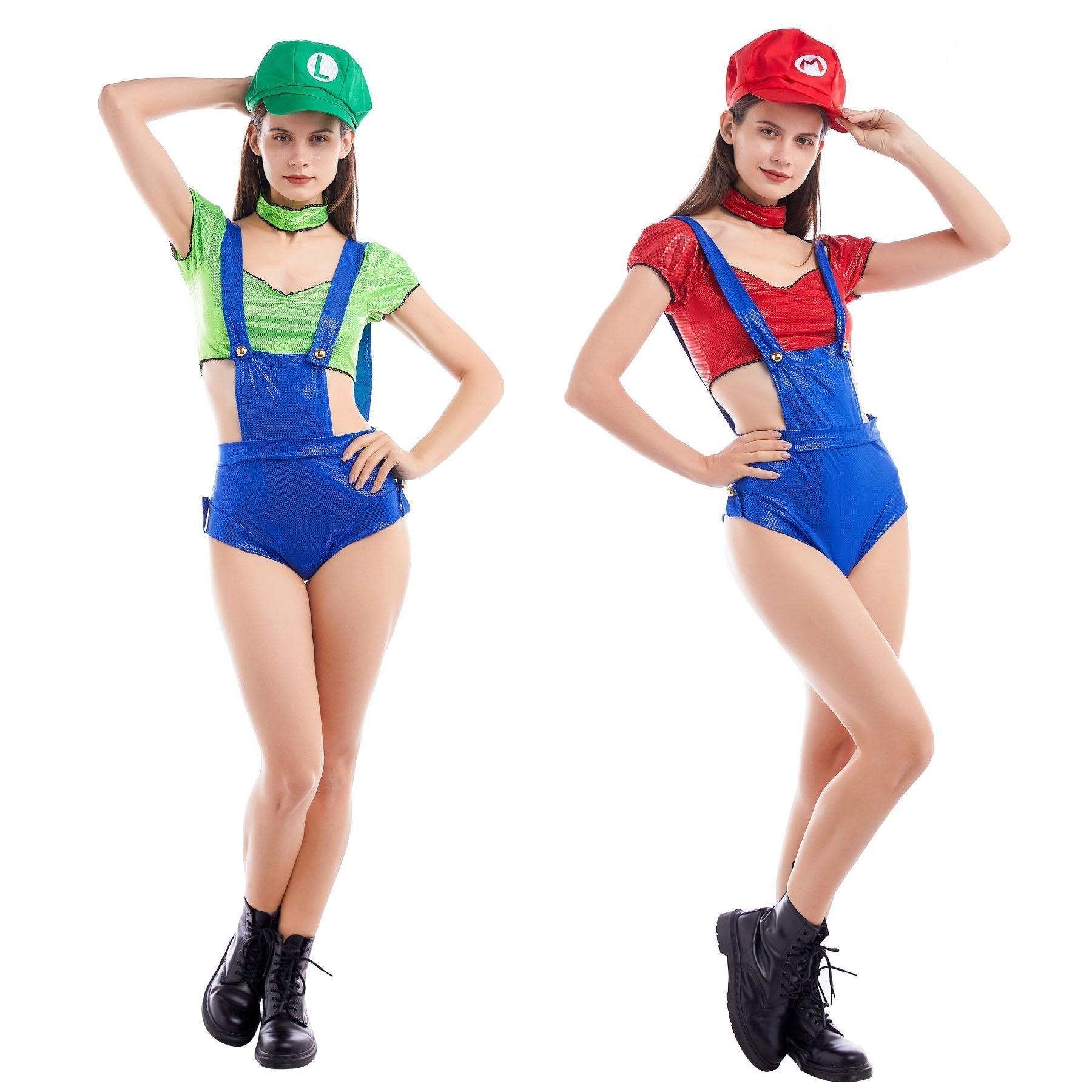 Women Super Mario Gamer Babe Halloween Costume - Pajamasbuy