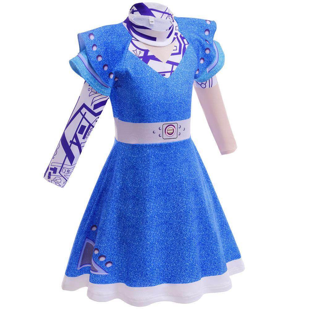 Zombie 3 Children's cheerleading cosplay costumes Halloween girls' dresses - Azufun